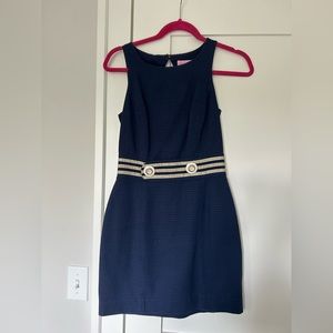 Lilly Pulitzer navy / gold dress size 0